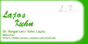 lajos kuhn business card